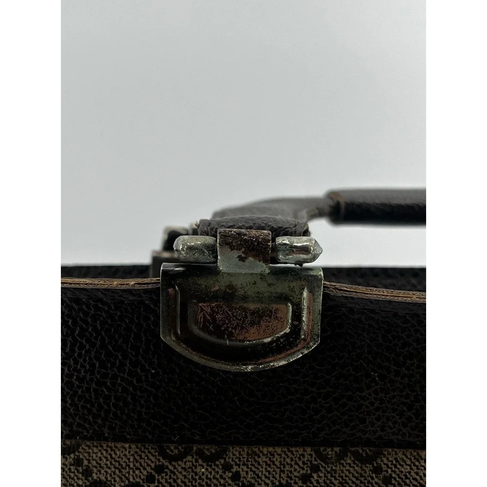 Gucci Vintage Bag Portfolio Style Pouch GG Canvas Signature Green/Red Web - Picture 8 of 16